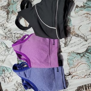 2 Reebok Bras + Athleta Bra  set of 3